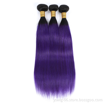 2021 New Arrival Brazilian Purple Bundles Virgin Straight Hair 3 Bundles Virgin Unprocessed Human Hair Brazilian Hair Bundles